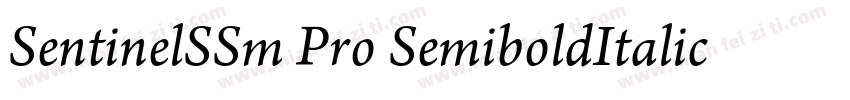SentinelSSm Pro SemiboldItalic字体转换